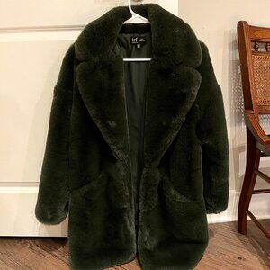 Zara TRF Faux Fur Midi Jacket